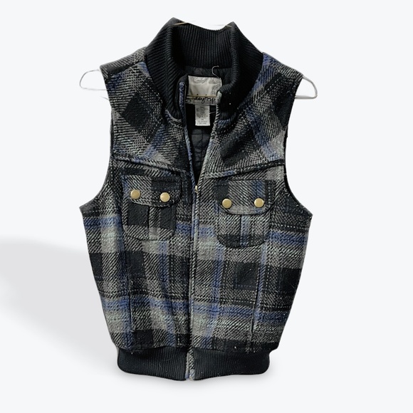 Daytrip zipper plaid vest size M - Picture 1 of 2